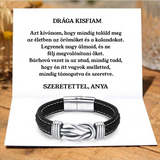 U53 Bőr KARKÖTŐ❤ - Drága Kisfiam - Szeretettel, Anya