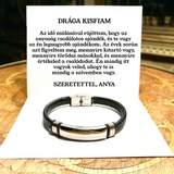 B11 Bőr KARKÖTŐ❤ - Drága Kisfiam - Szeretettel, Anya