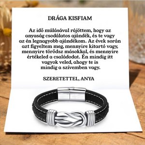 U81 Bőr KARKÖTŐ❤ - Drága Kisfiam - Szeretettel, Anya