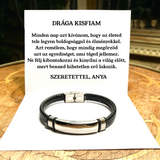 B33 Bőr KARKÖTŐ❤ - Drága Kisfiam - Szeretettel, Anya