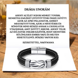 KR2 Bőr KARKÖTŐ❤ - Drága Unokámnak - Szeretettel, Nagymama