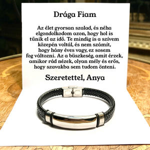 BW7 Bőr KARKÖTŐ❤ - Drága Kisfiam - Szeretettel, Anya