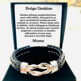 U822 Bőr KARKÖTŐ❤ - Drága Unokám