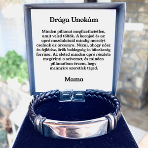 U821 Bőr KARKÖTŐ❤ - Drága Unokám