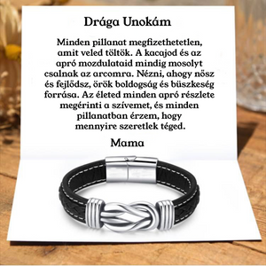 U822 Bőr KARKÖTŐ❤ - Drága Unokám