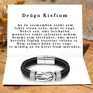 U11 Bőr KARKÖTŐ❤ - Drága Kisfiam - Az én szememben senki sem lehet olyan erős, mint te vagy