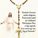 Rózsafüzér Nyaklánc Kereszt Medállal - A91