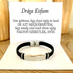 Bőr KARKÖTŐ❤ - Drága Kisfiam  B01