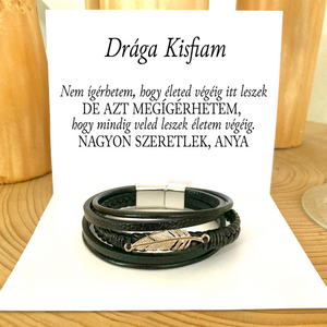 X3 Bőr KARKÖTŐ❤ - Drága Kisfiam