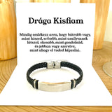 Bőr KARKÖTŐ❤ - Drága Kisfiam X9 - egyedinyaklanc.hu