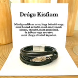 Bőr KARKÖTŐ❤ - Drága Kisfiam X9 - egyedinyaklanc.hu