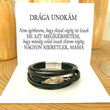 Bőr KARKÖTŐ❤ - Drága Unokám X5 - egyedinyaklanc.hu