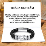 Bőr KARKÖTŐ❤ - Drága Unokám X7 - egyedinyaklanc.hu