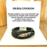 Bőr KARKÖTŐ❤ - Drága Unokám X7 - egyedinyaklanc.hu