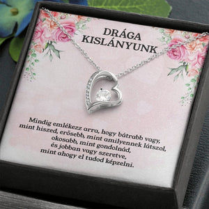 Drága Kislányunk - Mindig emlékezz mennyire szeretve vagy💕 - egyedinyaklanc.hu
