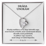 Drága Unokám - Mindig emlékezz, hogy bártabb vagy, mint hiszed - Szív medállal - egyedinyaklanc.hu