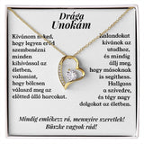 Drága Unokám - Mindig emlékezz rá, mennyire szeretlek! - 14K fehérarany bevonat - egyedinyaklanc.hu