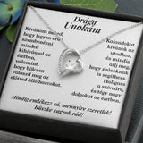 Drága Unokám - Mindig emlékezz rá, mennyire szeretlek! - 14K fehérarany bevonat - egyedinyaklanc.hu