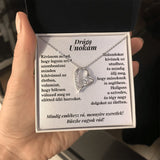 Drága Unokám - Mindig emlékezz rá, mennyire szeretlek! - 14K fehérarany bevonat - egyedinyaklanc.hu