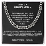 Drága Unokámnak - Szeretettel, Nagypapa (Fekete) - egyedinyaklanc.hu