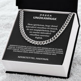 Drága Unokámnak - Szeretettel, Nagypapa (Fekete) - egyedinyaklanc.hu